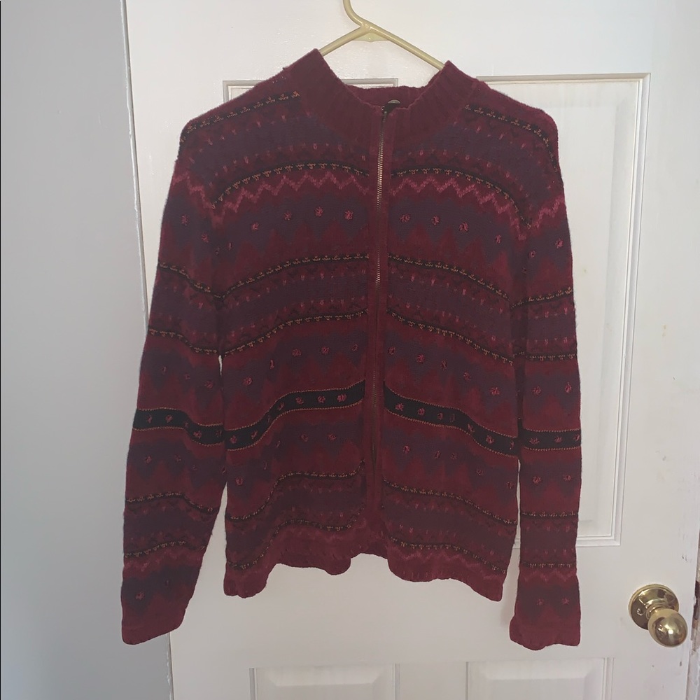 Hand embroidered Christopher and banks zip up